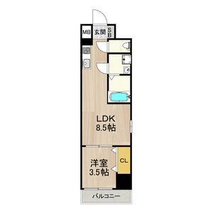 1LDK 間取り図