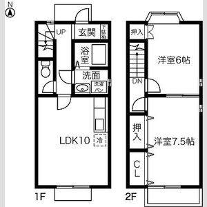 2LDK 間取り図