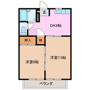 2DK 間取り図