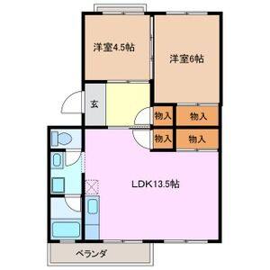 2LDK 間取り図