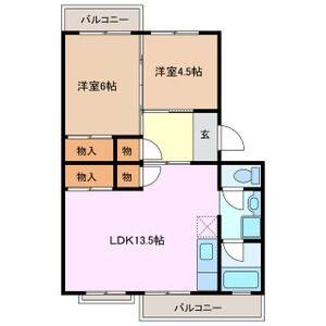 2LDK 間取り図