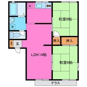 2LDK 間取り図
