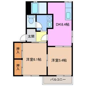 2DK 間取り図