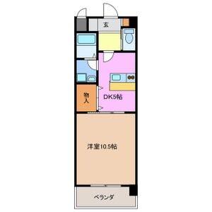1DK 間取り図
