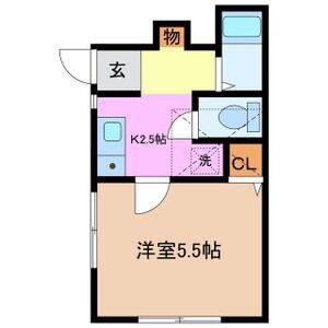1K 間取り図