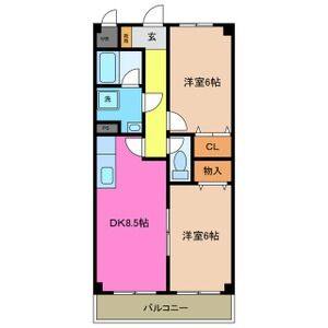 2DK 間取り図