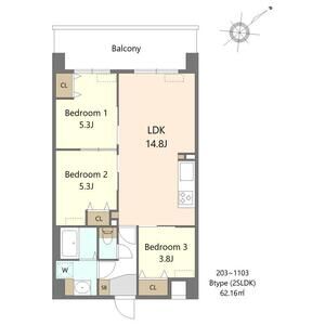 3LDK 間取り図