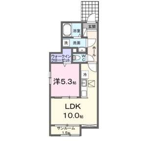 1LDK 間取り図