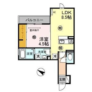 1LDK 間取り図