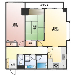 2LDK 間取り図