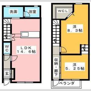 2LDK 間取り図