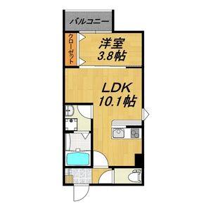 1K 間取り図
