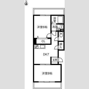 2LDK 間取り図