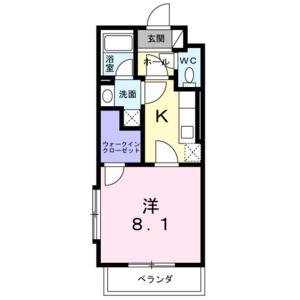 1K 間取り図