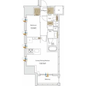 1LDK 間取り図