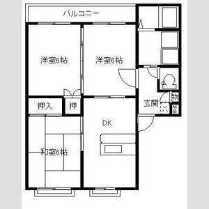 3DK 間取り図