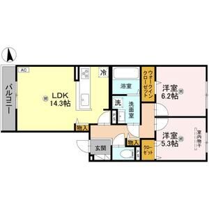 2LDK 間取り図