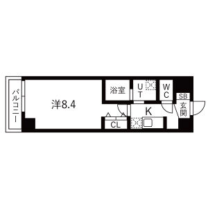 1K 間取り図