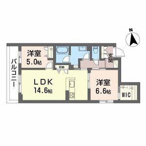 2LDK 間取り図