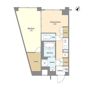 1DK 間取り図