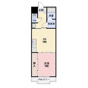 1DK 間取り図