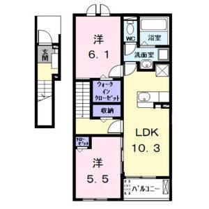 2LDK 間取り図