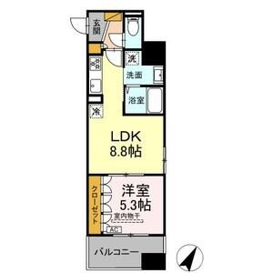 1LDK 間取り図