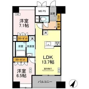 2LDK 間取り図