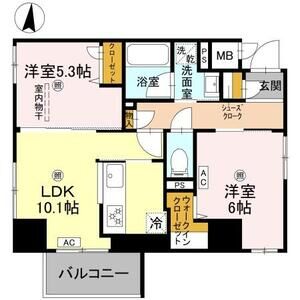 2LDK 間取り図