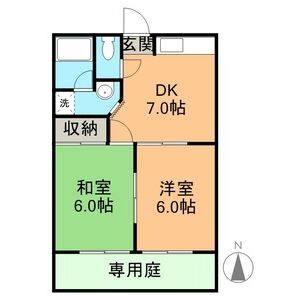 2DK 間取り図