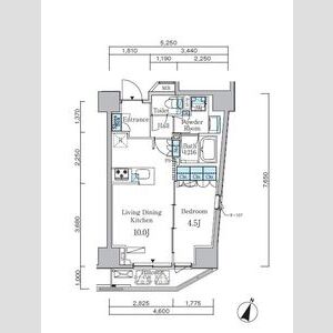 1LDK 間取り図
