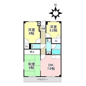 3DK 間取り図