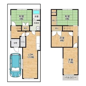 4LDK 間取り図