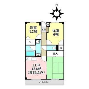 2LDK 間取り図