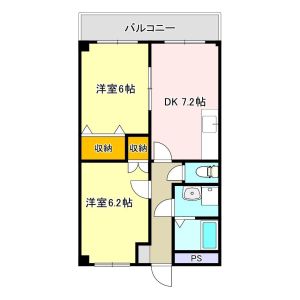 2DK 間取り図