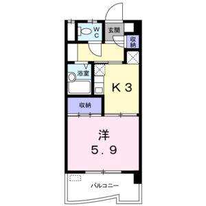 1K 間取り図