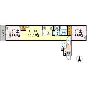 2LDK 間取り図