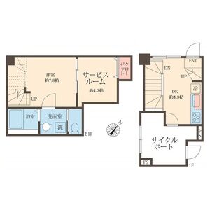 1DK 間取り図