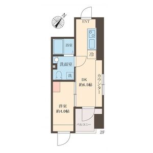 1DK 間取り図