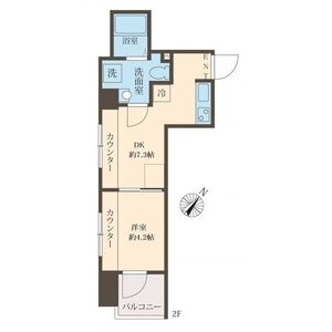 1DK 間取り図