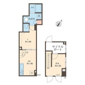 1LDK 間取り図