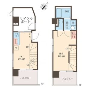 1DK 間取り図
