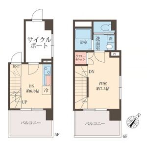 1DK 間取り図