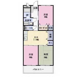 3DK 間取り図