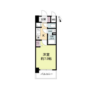 1K 間取り図