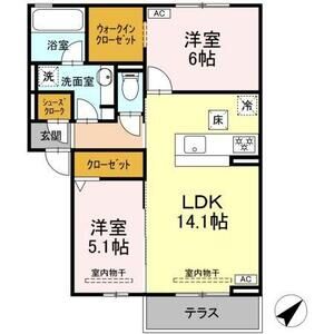 2LDK 間取り図