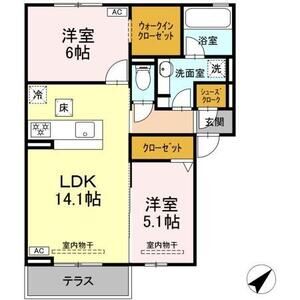 2LDK 間取り図