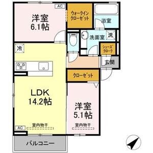 2LDK 間取り図