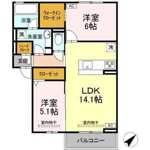 2LDK 間取り図