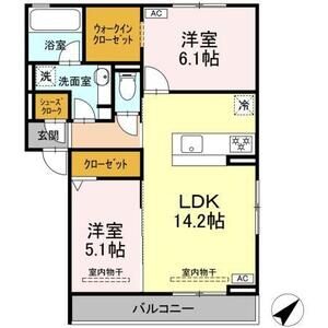 2LDK 間取り図